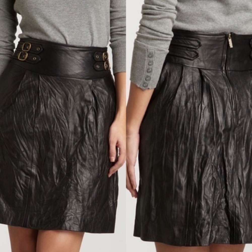 MIKE GONZALEZ Leather Skirt Size S